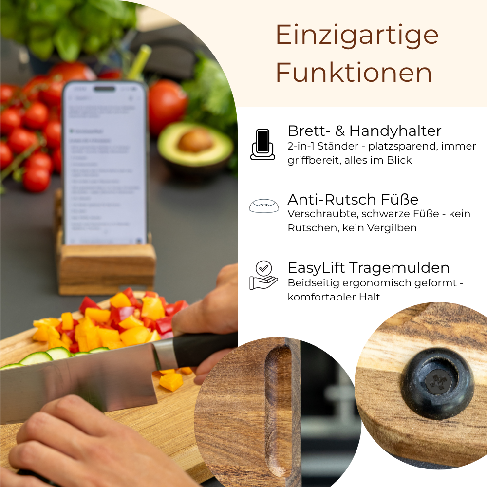 Cut'n Cook Moments Schneidebrett 3er Set mit GRATIS Pflegeöl